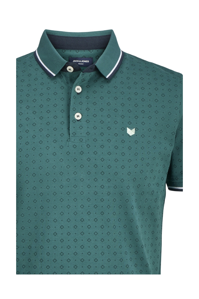 JPRPAULOS PLAY AOP BLU. SS POLO 12154548 Deep Teal/NEW